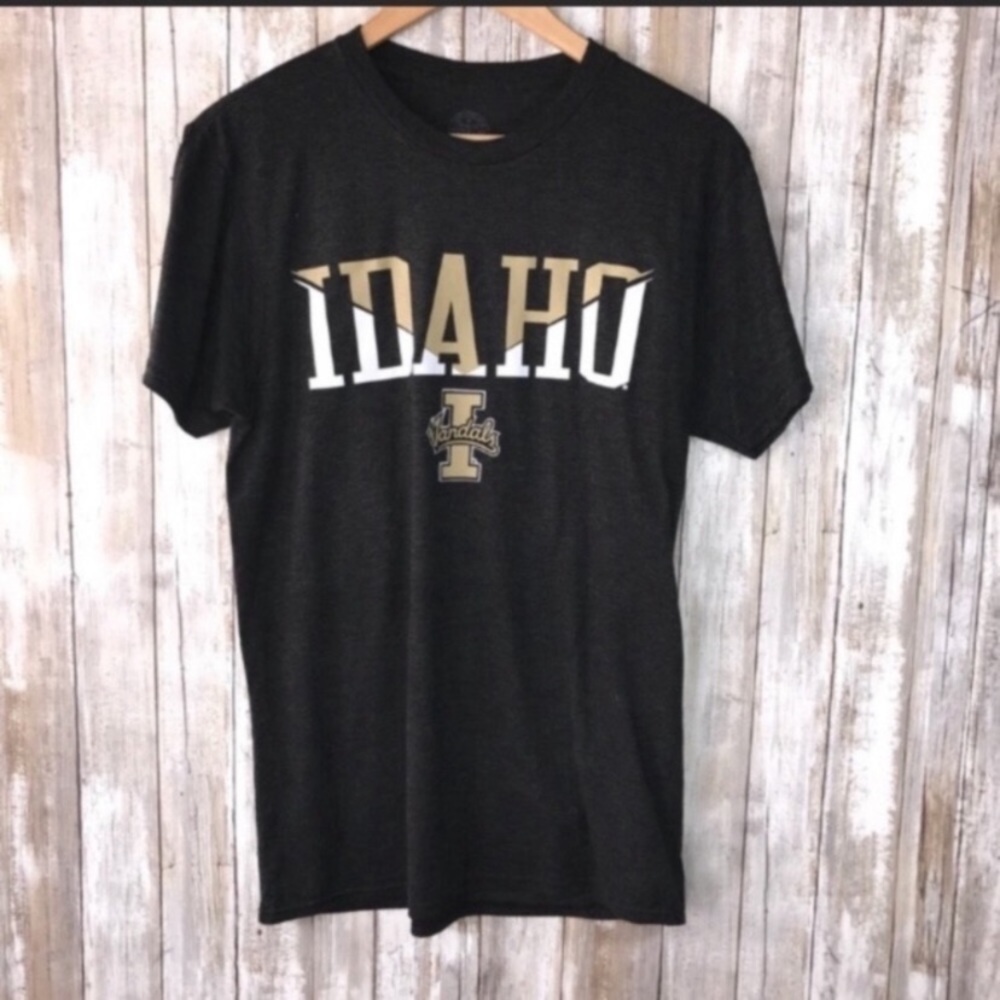 Idaho Vandals Men Graphic Tee Medium Gray NCAA Shirt College Football Fan Shirt